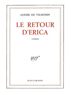 cover image of Le retour d'Erica